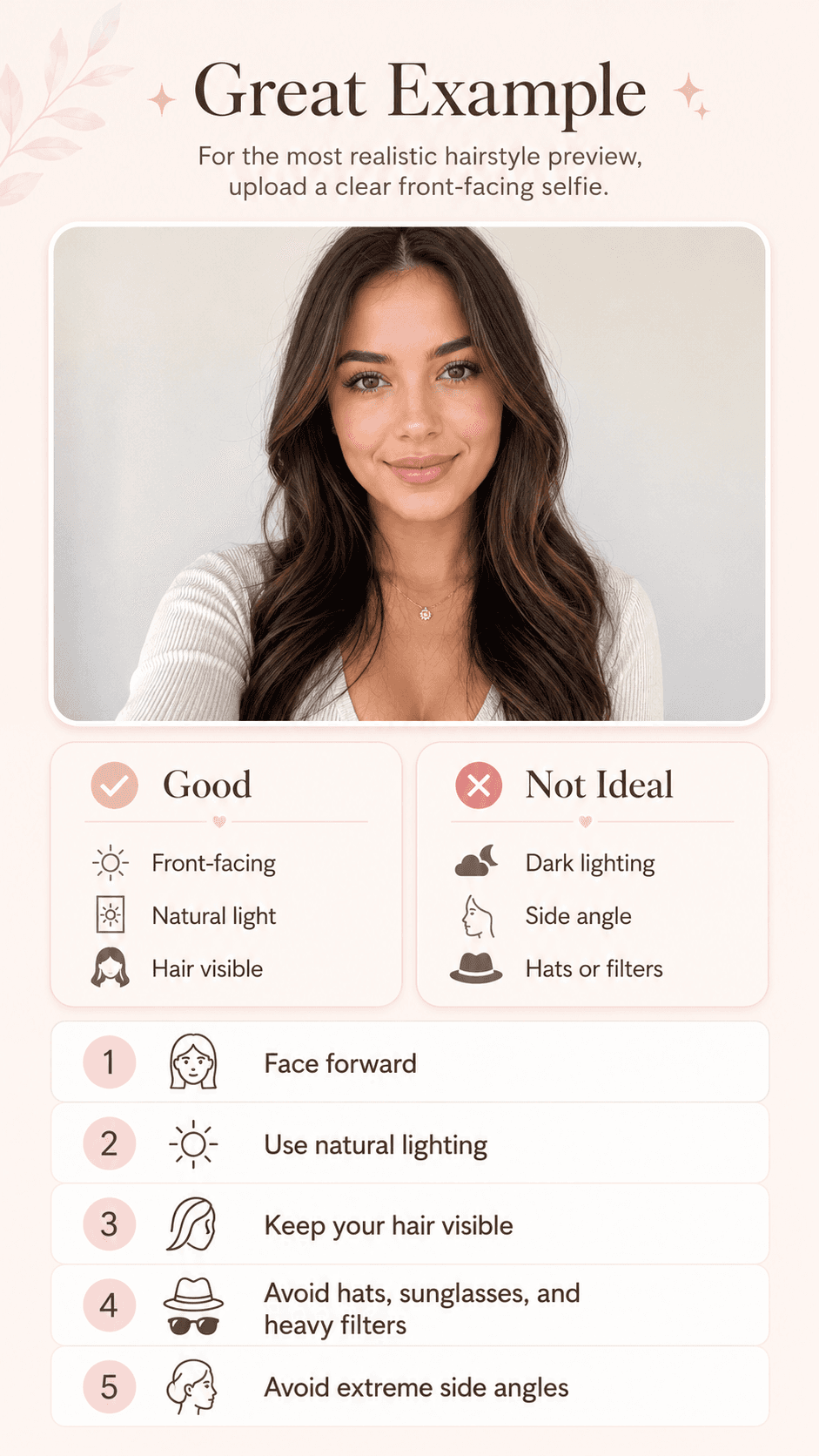 Upload photo example guide